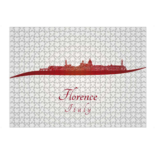 artboxONE Puzzle "Skyline von Florenz in Rot" artboxONE - Städte