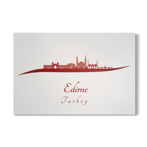 Galerie-Print "Edirne-Skyline in Rot" 30x20 cm artboxONE
