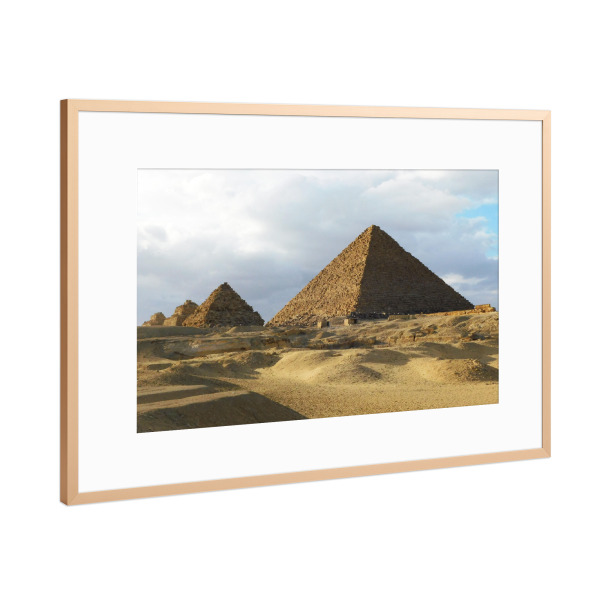 Poster mit Rahmen Kupfer "Majestätische Pyramiden von Gizeh" artboxONE - Reise,Architektur,Reise / Afrika,Reise / Länder