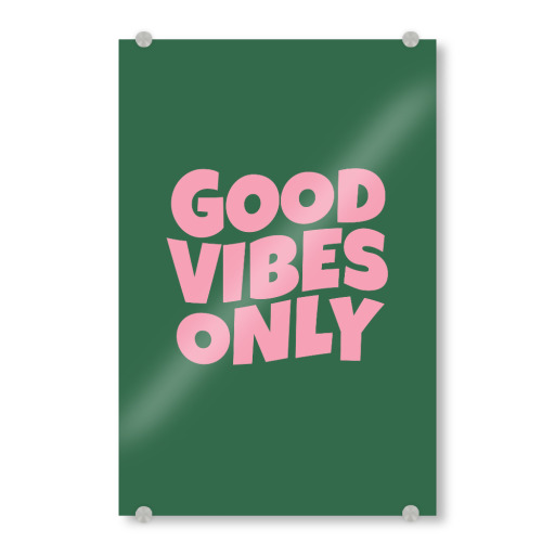 GOOD VIBES ONLY PINK GREEN