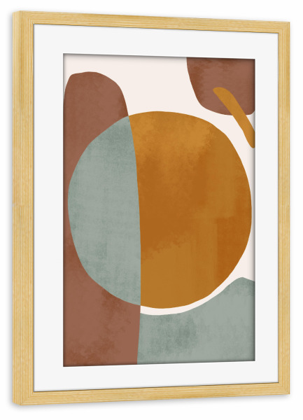 Poster mit Rahmen kiefer "Abstrakte Kunstform" artboxONE - Abstrakt,Geometrie - Abstrakt,Formen,Geometrie