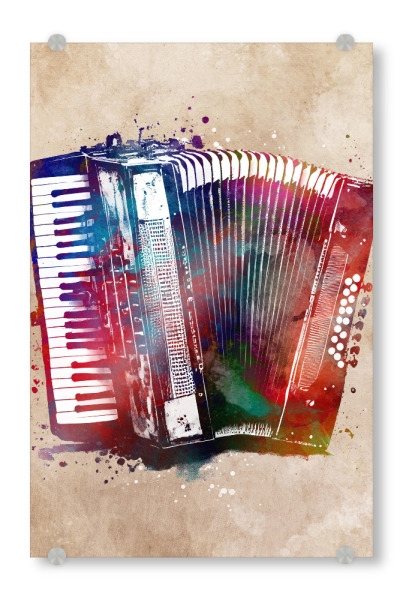 Acrylglasbild "Akkordeon Musik Kunst" artboxONE - Musik - Akkordeon,Musik,Instrument,Musikinstrument