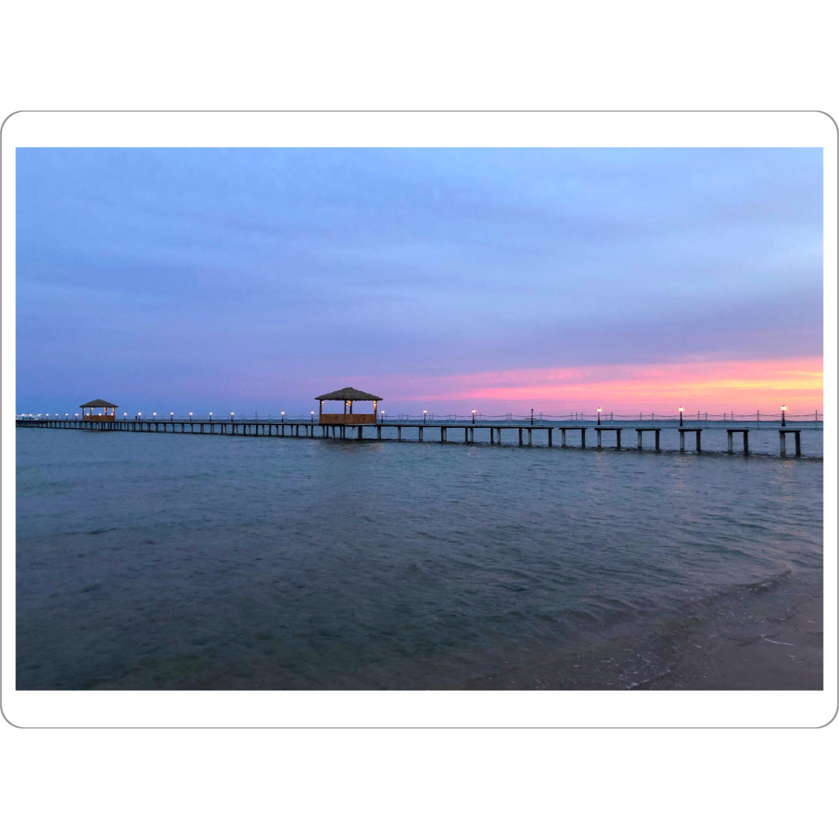 Tischset "Jetty bei Sonnenuntergang" artboxONE - Reise,Reise / Strand und Meer,Reise / Afrika,Reise / Länder