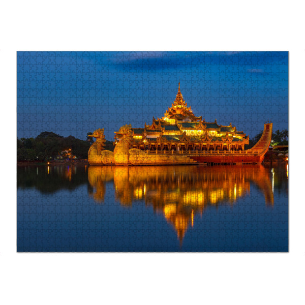 Puzzle Ravensburger "Die Barke bei Nacht" artboxONE - Architektur,Reise / Asien