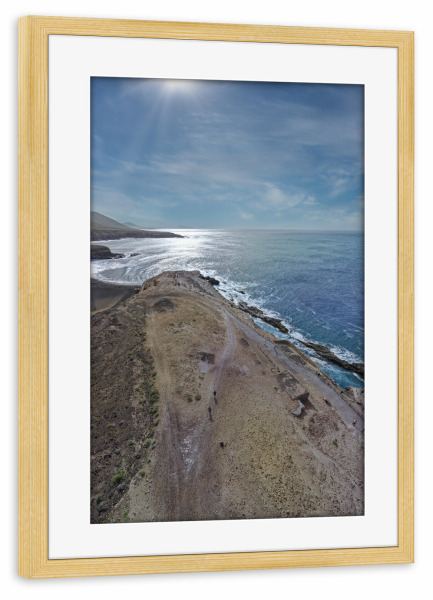Poster mit Rahmen kiefer "Fuerteventura-Ajuy PlateauSpitze" artboxONE - Städte,Natur,Reise,Architektur,Reise / Strand und Meer
