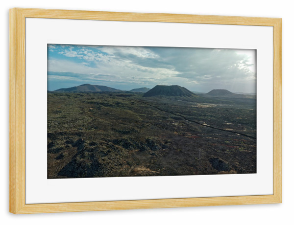Poster mit Rahmen kiefer "Fuerteventura - Vulkanfeld" artboxONE - Natur,Reise,Reise / Strand und Meer