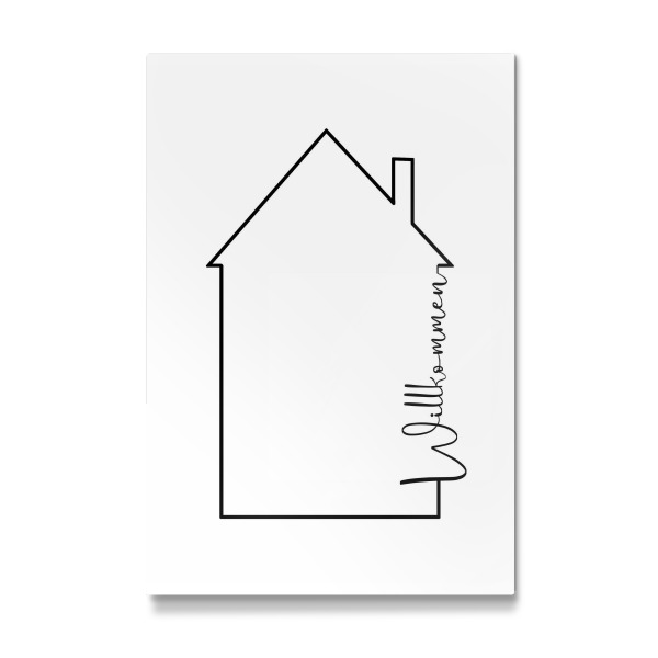 Galerie-Print "Willkommen - Haus mit Gruß" 30x20 cm artboxONE