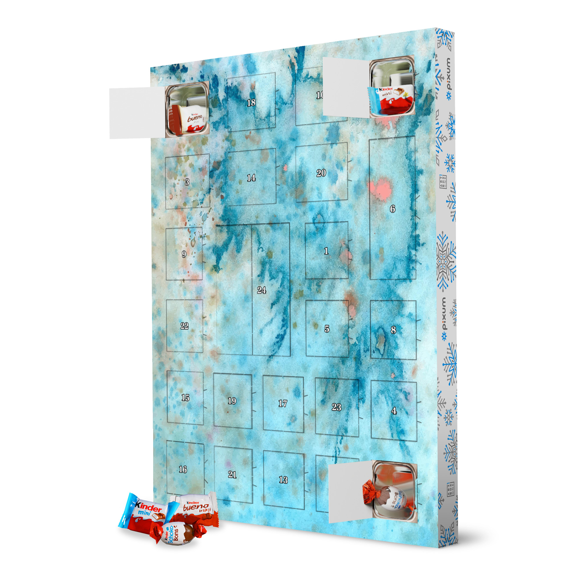 Adventskalender XXL mit Produkten von Kinder Tage weg träumen artboxONE Adventskalender Abstrakt