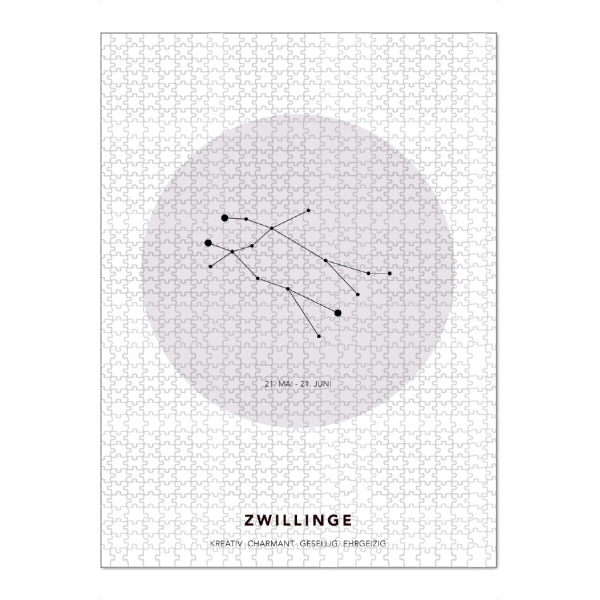 Puzzle Ravensburger "Sternbild Zwillinge" artboxONE - Galaxy