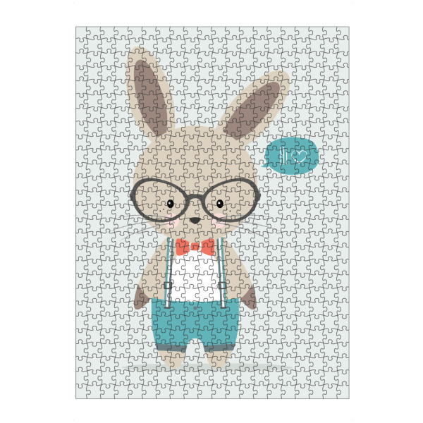 artboxONE Puzzle "Nerd Hase Boy / Rabbit" artboxONE - Für Kinder,Tiere,Comic