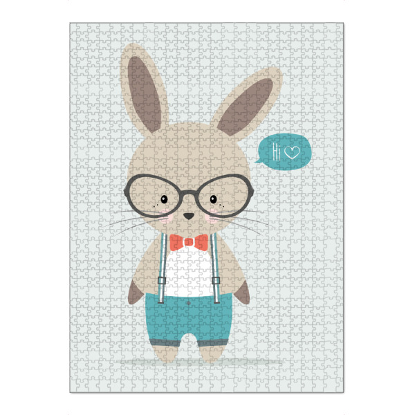 Puzzle Ravensburger "Nerd Hase Boy / Rabbit" artboxONE - Für Kinder,Tiere,Comic
