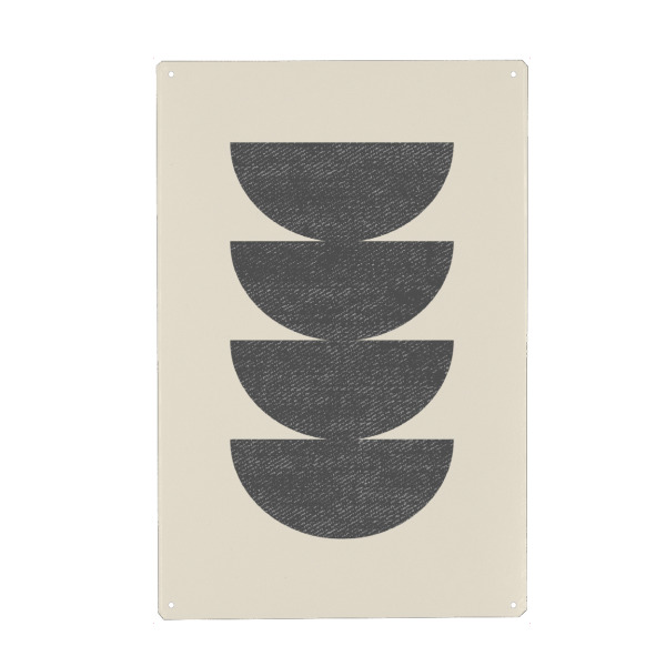 Holzbild "Halbkreise - grau" artboxONE - Abstrakt,Geometrie