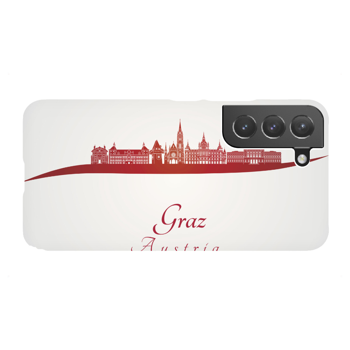 "Grazer Skyline in Rot"für Samsung Galaxy - Premium-Case Handyhülle artboxONE