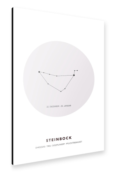 Alu-Dibond "Sternbild des Steinbock" 30x20 cm artboxONE