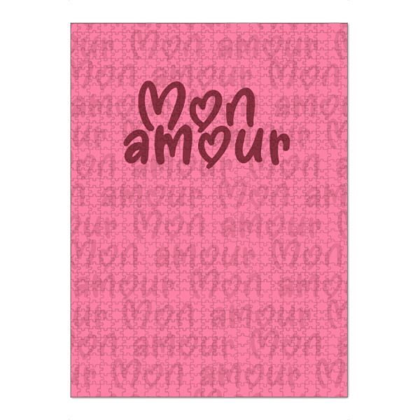 Puzzle Ravensburger "Schriftzug - Mon amour" artboxONE - Typografie,Abstrakt
