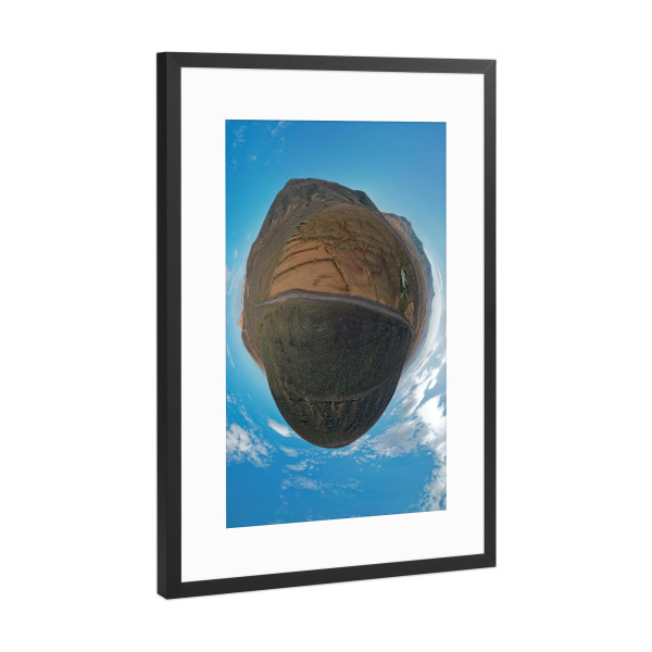 Poster mit Rahmen Schwarz (Metallic) "Fuerteventura -Denkmal Unamuno" artboxONE - Natur,Reise,Architektur,Reise / Länder