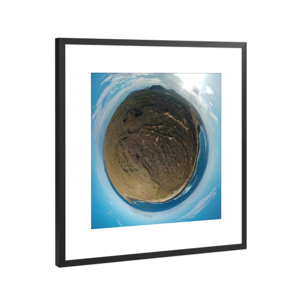 Poster mit Rahmen Schwarz (Metallic) "Fuerteventura - Vulkane & Popcorn" artboxONE - Natur,Reise,Reise / Strand und Meer