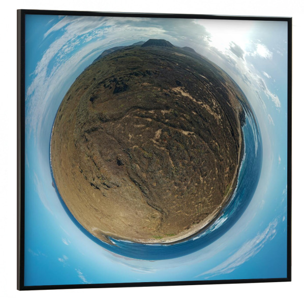 Poster mit schwarzem Rahmen 30x30 cm "Fuerteventura - Vulkane & Popcorn" artboxONE - Natur,Reise,Reise / Strand und Meer