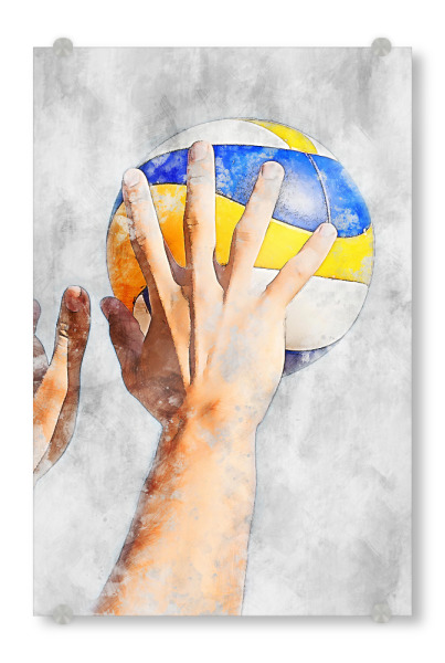 Acrylglasbild "Volleyball 3 (matart)" artboxONE - Sport - Volleyball,Ball,Volleyballspieler,Spieler,Team,Sport,Volleyball