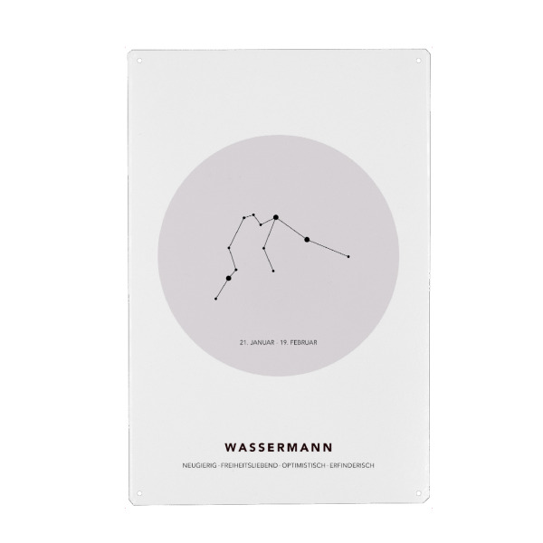 Metall Poster "Sternbild Wassermann" artboxONE - Galaxy