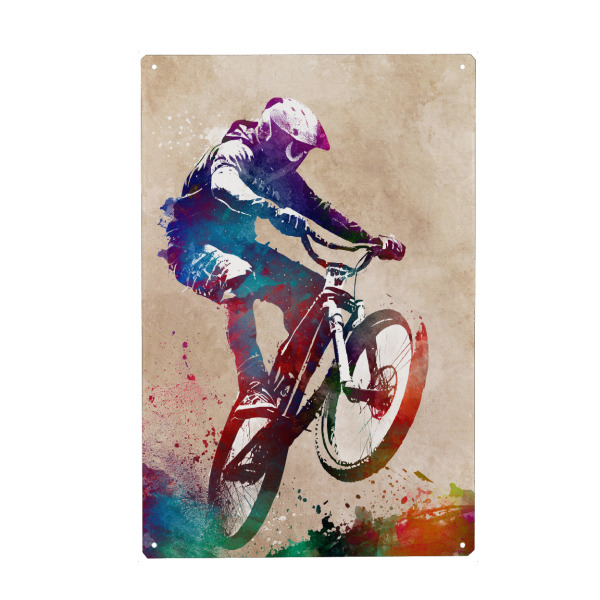 Holzbild "BMX Biker Sportart A" artboxONE - Sport,Sport / Sommerspiele - Bmx,Fahrrad,Biker,Biker,Sport,Radfahren,Sport