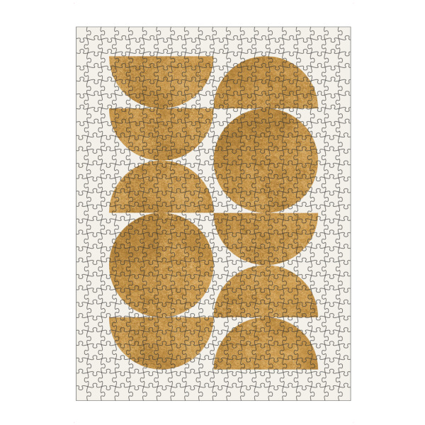 artboxONE Puzzle "Holzschnitt-Halbmond - Gold" artboxONE - Abstrakt
