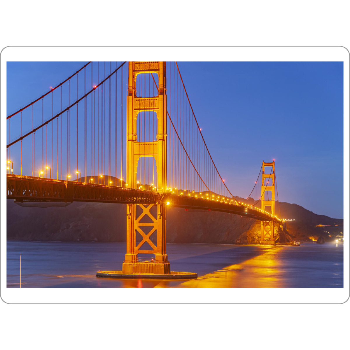 Tischset "Golden Gate Brücke bei Nacht" artboxONE - Städte,Reise,Architektur,Städte / San Francisco