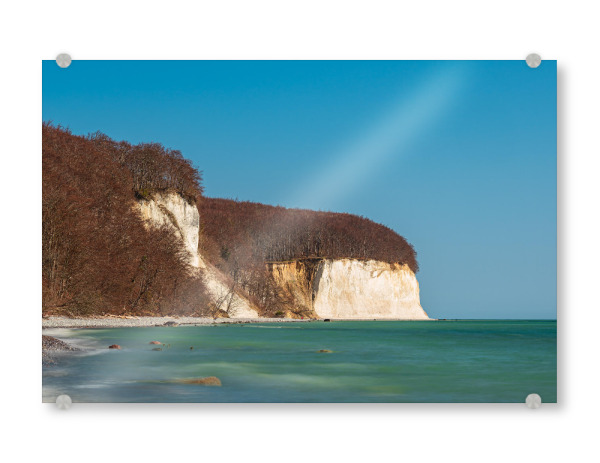 Acrylglasbild "Meer, wolkenlos, Kreidefelsen" artboxONE - Natur,Reise,Reise / Strand und Meer