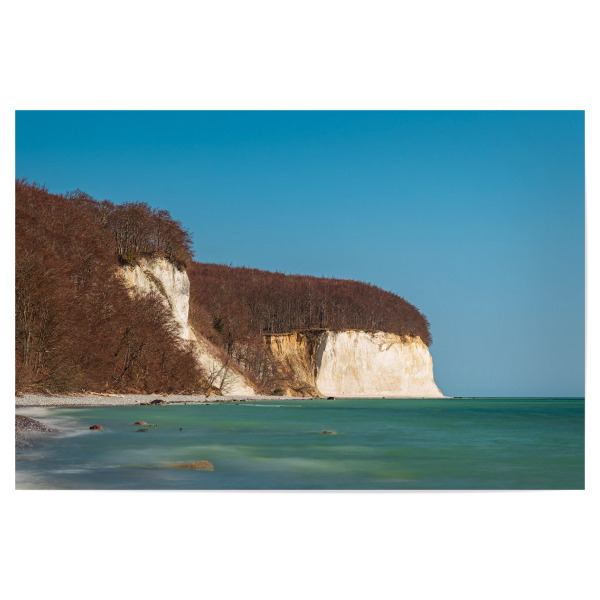 Poster "Meer, wolkenlos, Kreidefelsen" artboxONE - Natur,Reise,Reise / Strand und Meer
