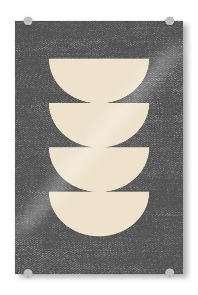 Acrylglasbild "Halbkreis - weiß" artboxONE - Abstrakt,Geometrie