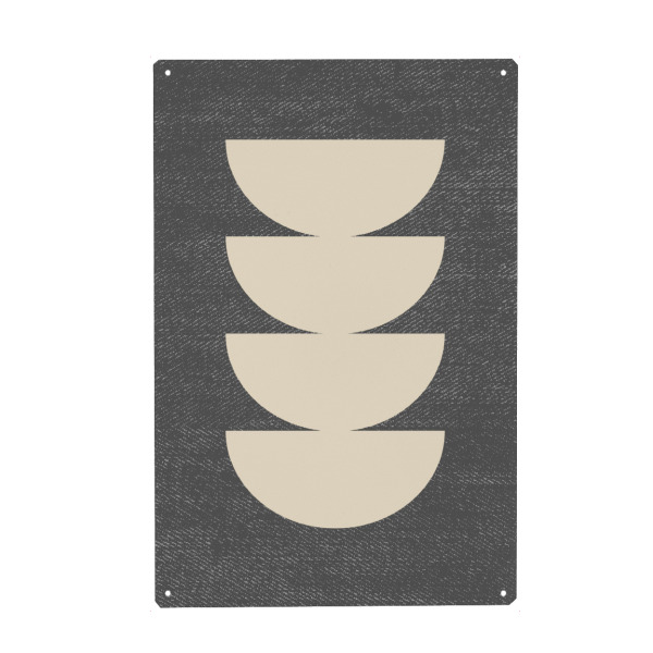 Holzbild "Halbkreis - weiß" artboxONE - Abstrakt,Geometrie