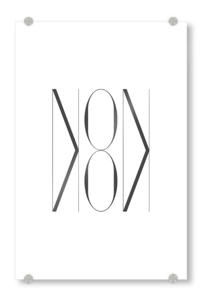 Acrylglasbild "NONNON" artboxONE - Typografie,Abstrakt,Geometrie