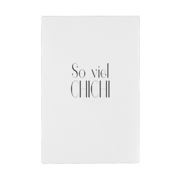 Metall Poster "Chichi" artboxONE - Typografie,Fashion