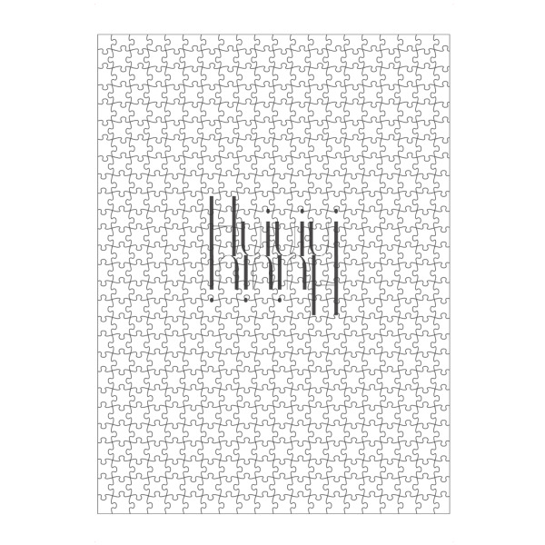 artboxONE Puzzle "Huiuiui Huiuiui" artboxONE - Typografie,Abstrakt,Geometrie
