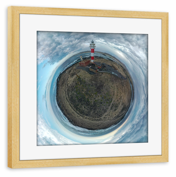 Poster mit Rahmen kiefer "Fuerteventura - Faro del Toston" artboxONE - Natur,Reise,Architektur,Reise / Strand und Meer
