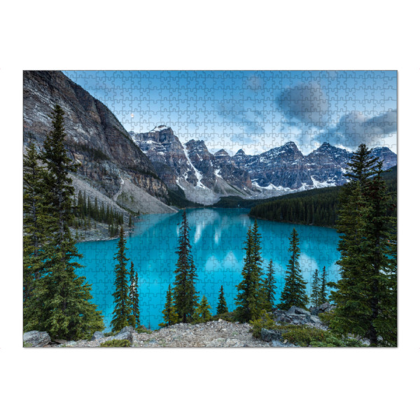 Puzzle Ravensburger "Abends am Moraine See" artboxONE - Natur,Reise