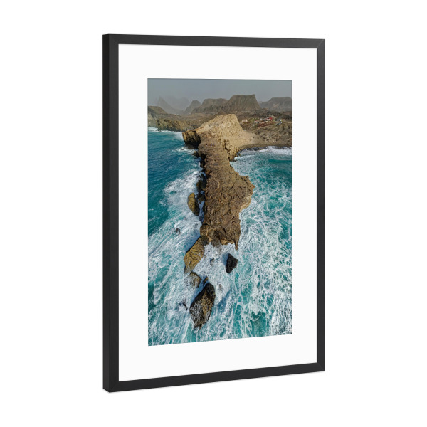 Poster mit Rahmen Schwarz (Metallic) "Landspitze von La Pared" artboxONE - Städte,Natur,Reise,Reise / Länder