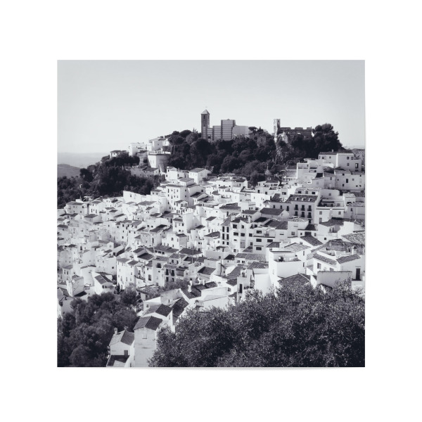 Poster 20x20 cm "Andalusisches Dorf" artboxONE - Reise,Schwarzweiß,Architektur,Reise / Länder