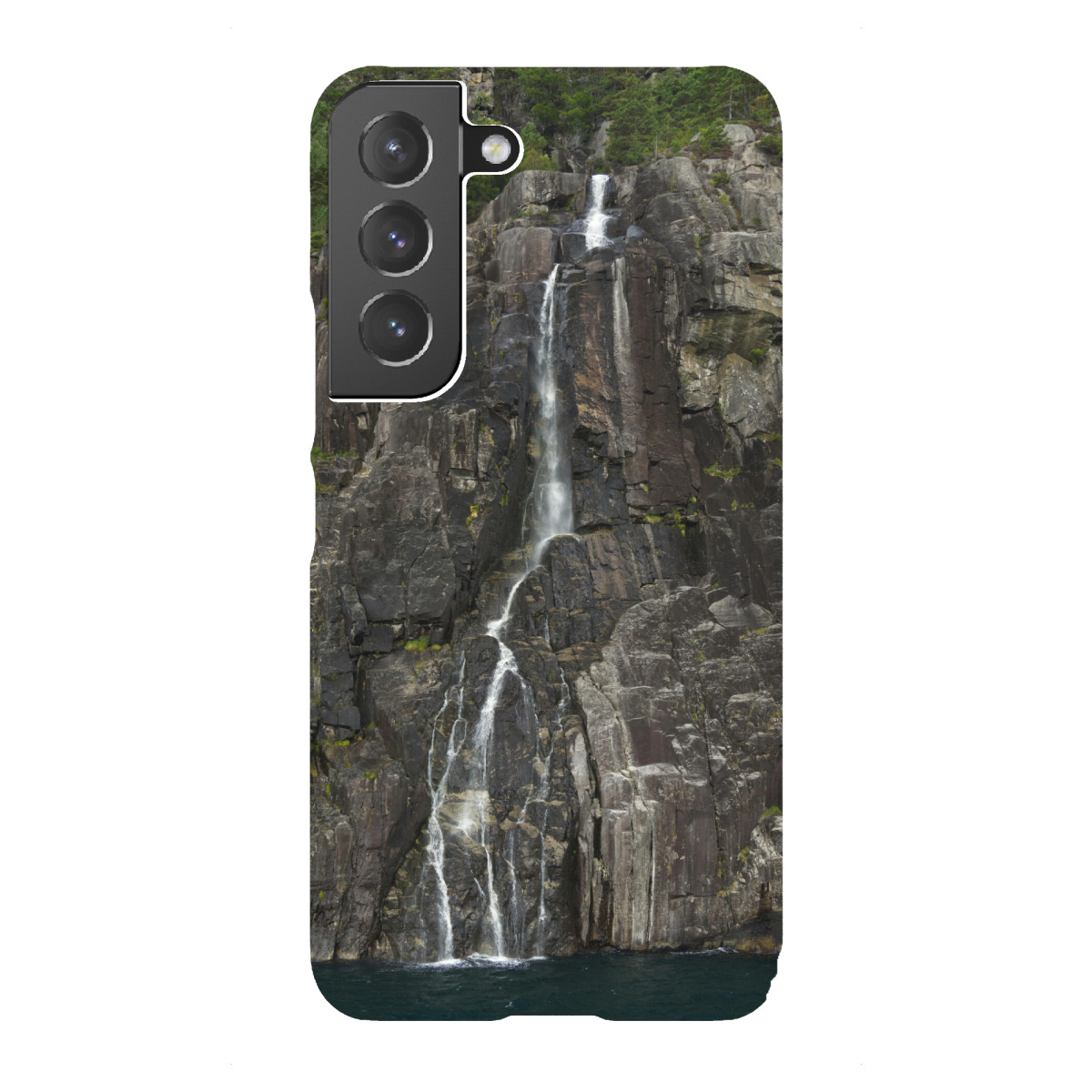 Samsung Galaxy "Wasserfall am Lysefjord" Premium-Case Handyhülle artboxONE
