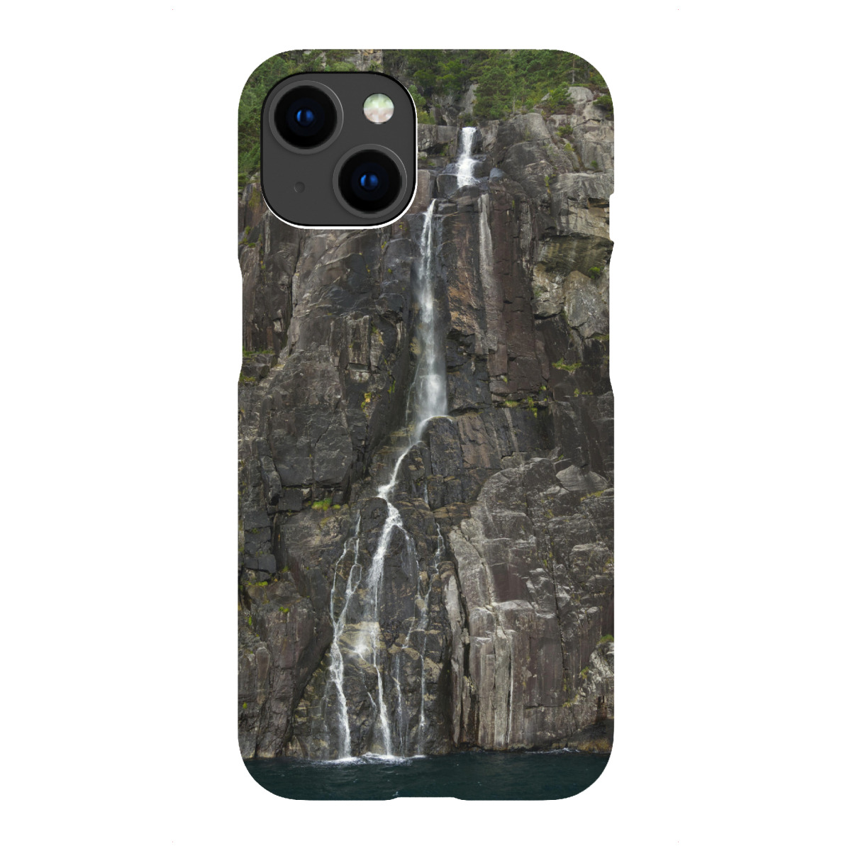iPhone "Wasserfall am Lysefjord" Premium-Case Handyhülle artboxONE