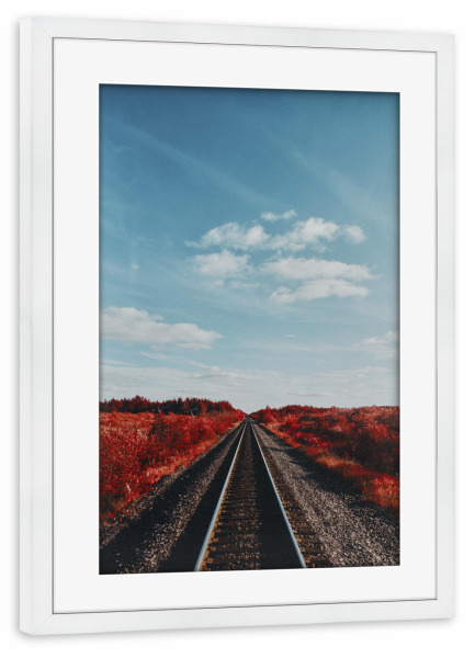 Poster mit Rahmen weiß "Red Rails" artboxONE - Natur,Reise,Reise / Länder