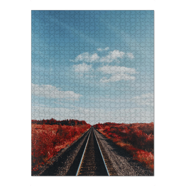 Puzzle Ravensburger "Red Rails" artboxONE - Natur,Reise,Reise / Länder