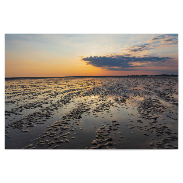 Poster 30x20 cm "Watt, Meer, Sonnenaufgang" artboxONE - Natur,Reise,Reise / Strand und Meer