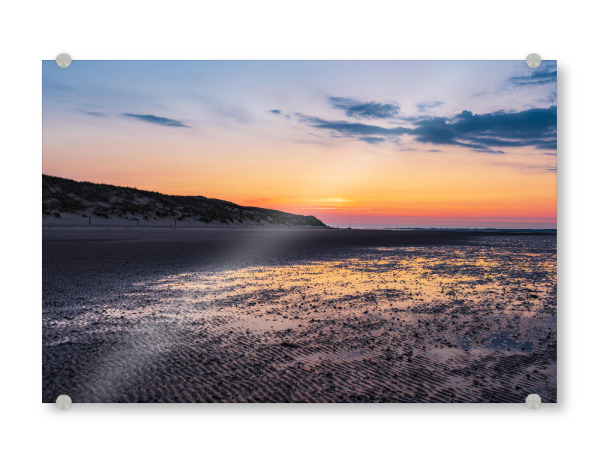 Acrylglasbild "Sonnenaufgang, Wattenmeer" artboxONE - Natur,Reise,Reise / Strand und Meer