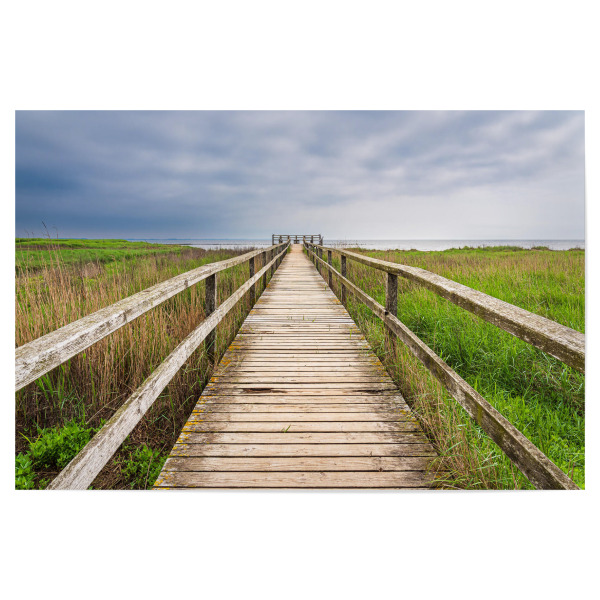 Poster "Bohlenweg, Gras, Küste" artboxONE - Natur,Reise,Architektur,Reise / Strand und Meer