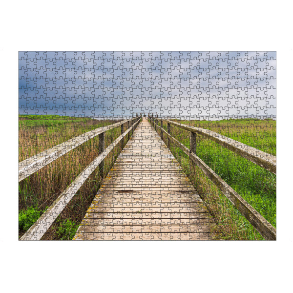 Puzzle Ravensburger "Bohlenweg, Gras, Küste" artboxONE - Natur,Reise,Architektur,Reise / Strand und Meer