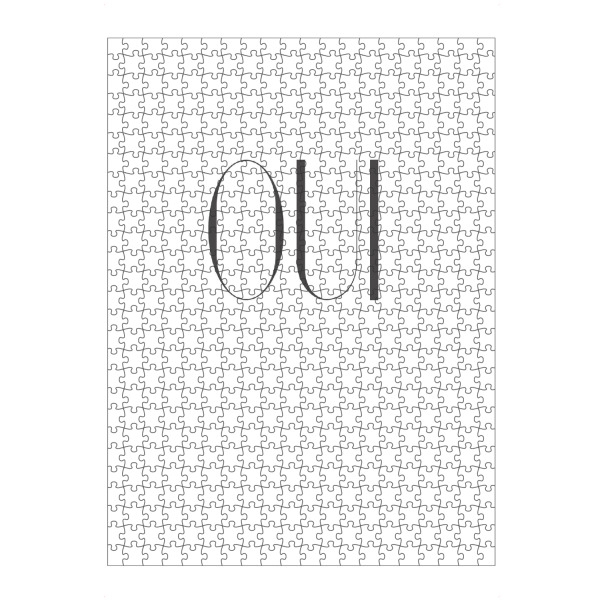 artboxONE Puzzle "OUI-Schriftzug" artboxONE - Typografie,Geometrie