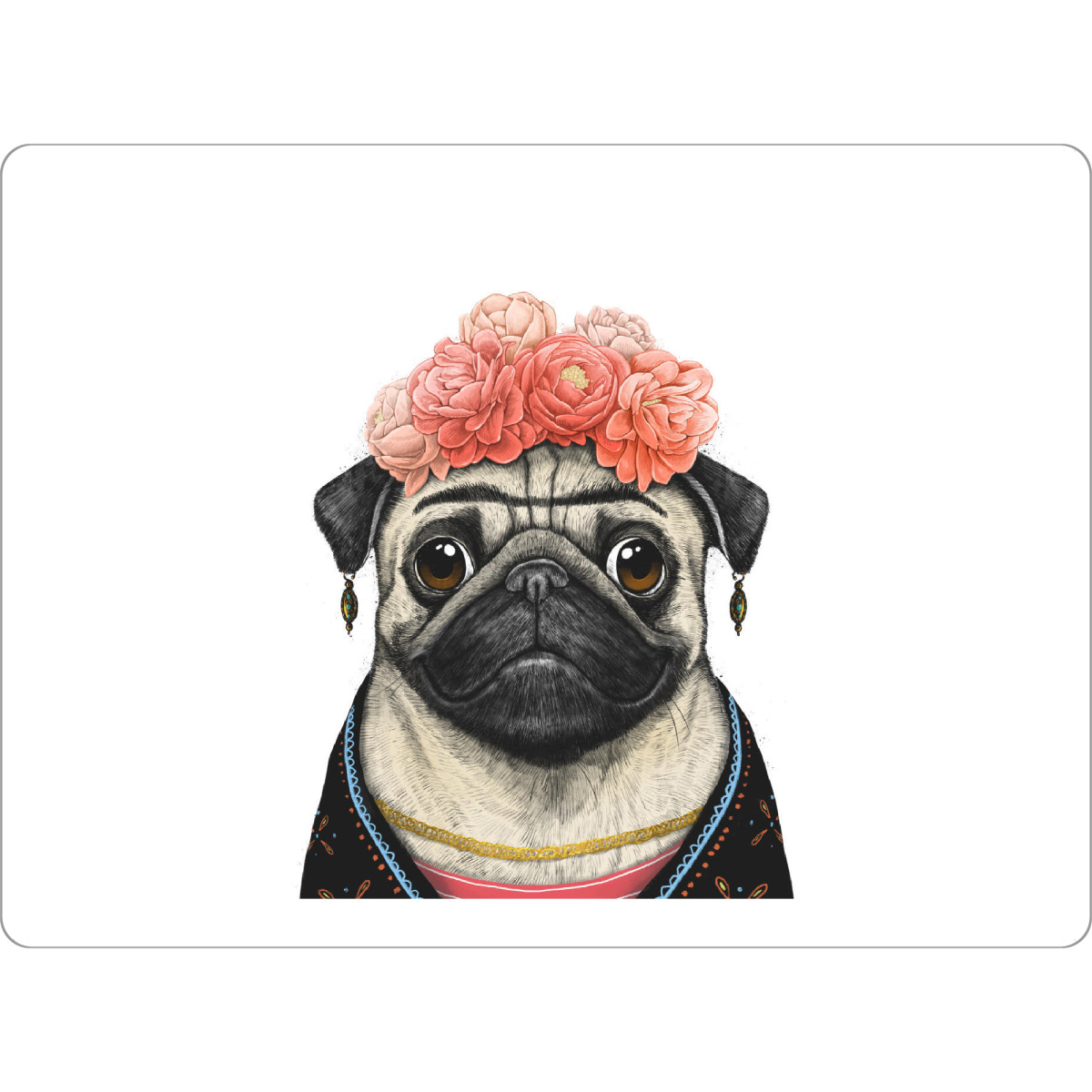 Tischset "Mops Frida" artboxONE - Tiere,Menschen