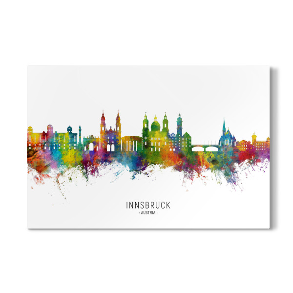 Galerie-Print "Innsbruck Österreich Skyline txt" 30x20 cm artboxONE