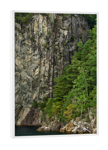 Poster mit weißem Rahmen "Steilwand am Lysefjord" artboxONE - Natur,Reise,Reise / Länder